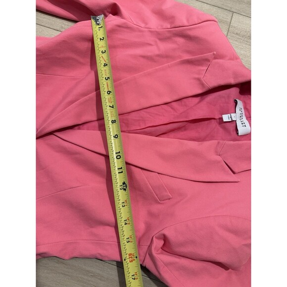 Derek Lam 10 Crosby Allie Single Breasted Hot Pink Blazer Cotton Blend 4 Barbie - Picture 5 of 15